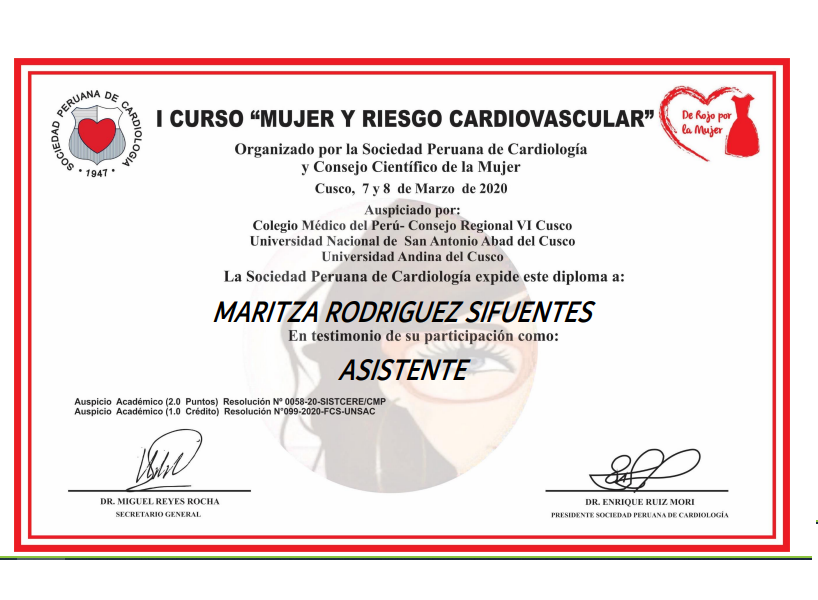4.- 1 ER CURSO MUJER Y RIESGO CARDIO VASCULAR 2020